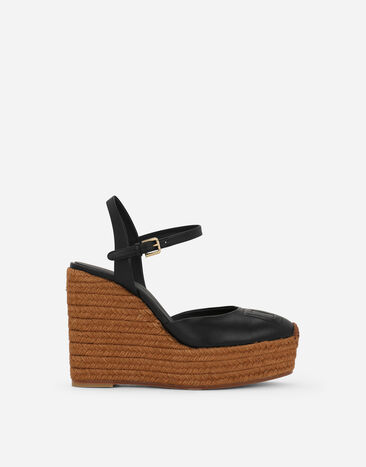 Dolce & Gabbana Calfskin wedge Black CZ0304AW576
