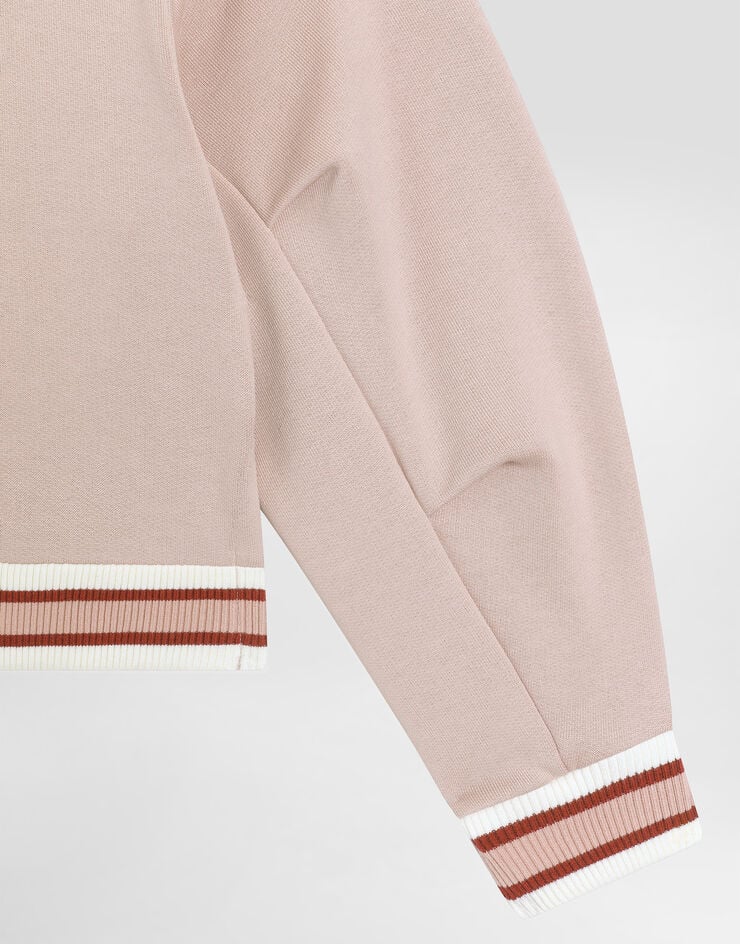 Dolce & Gabbana Jersey sweatshirt with DG print Pink L5JWBSG7PHC