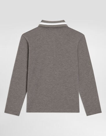 Dolce & Gabbana 피케 소재 로고 디테일 폴로 셔츠  L4JTKPG7P6S