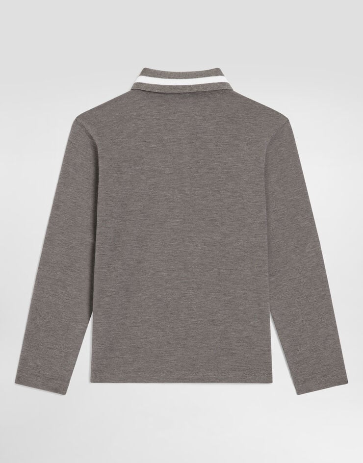 Dolce & Gabbana 피케 소재 로고 디테일 폴로 셔츠  L4JTKPG7P6S
