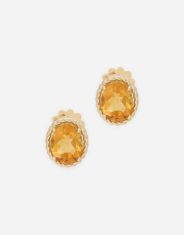 Dolce & Gabbana Pendientes Anna en oro amarillo de 18 kt con citrinos Rojo WSQB1GWQM01