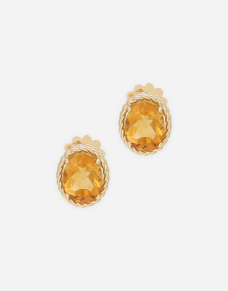 Dolce & Gabbana Anna earrings in yellow gold 18kt with citrines Gold WEQA1GWQC01