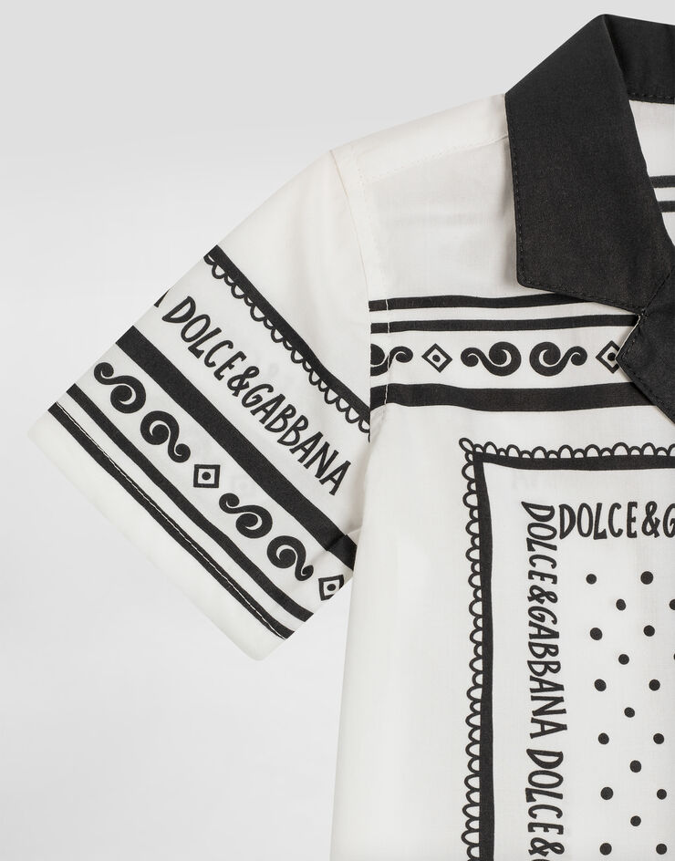 Dolce & Gabbana バンダナプリント ポプリン シャツ  プリ L14S37FI5KQ