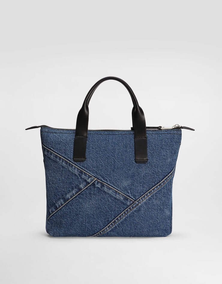 Dolce & Gabbana Small patchwork denim shopper Blue BM2384AQ760