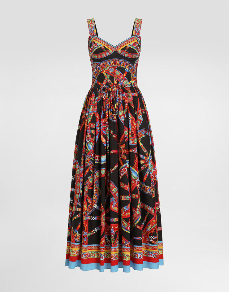 Dolce & Gabbana Carretto-print poplin dress Multicolor F6TTHTGDDTF