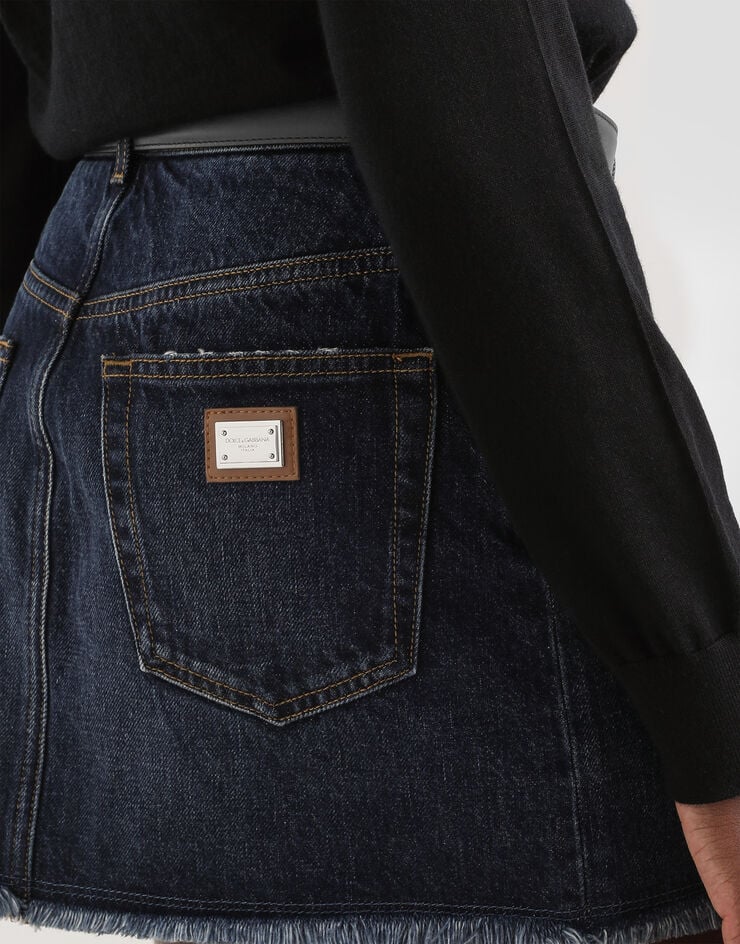 Dolce & Gabbana Denim miniskirt Multicolor F4C2TDG8NQ1