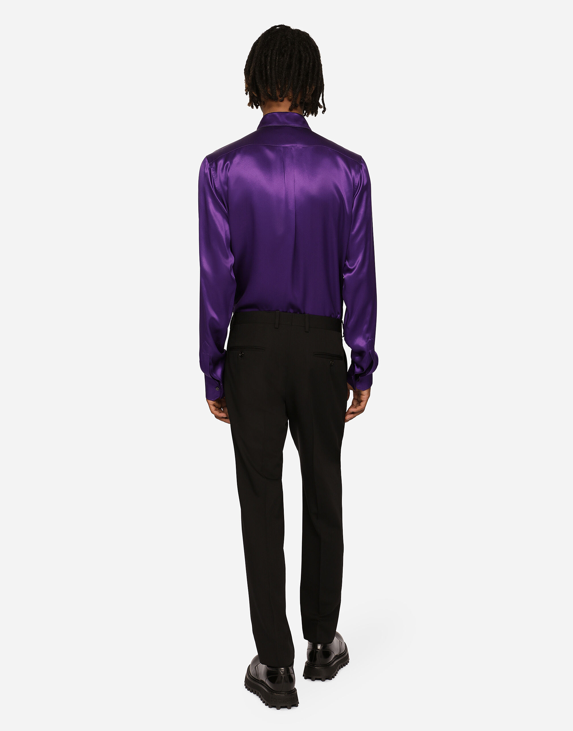 ブラックのメンズ Stretch wool pants | Dolce&Gabbana®
