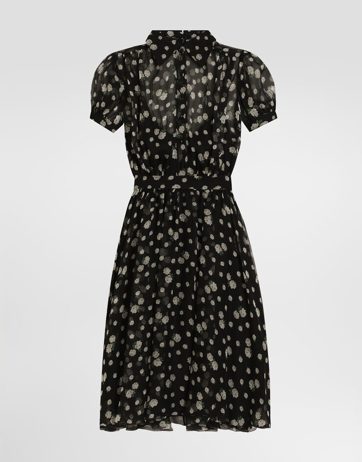 Dolce & Gabbana Small rose and polka dot-print chiffon dress Multicolor F665HTIS12Q