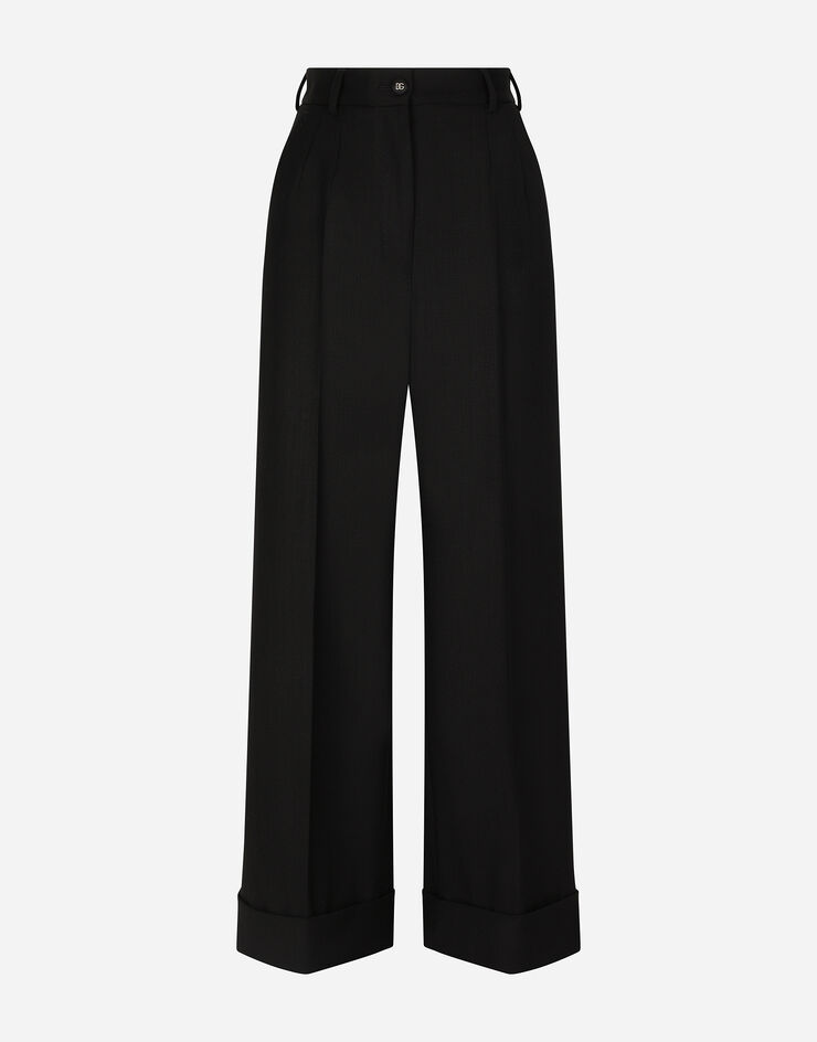 Dolce & Gabbana Jupe-culotte en sergé Noir FTCQ5TFUBE7