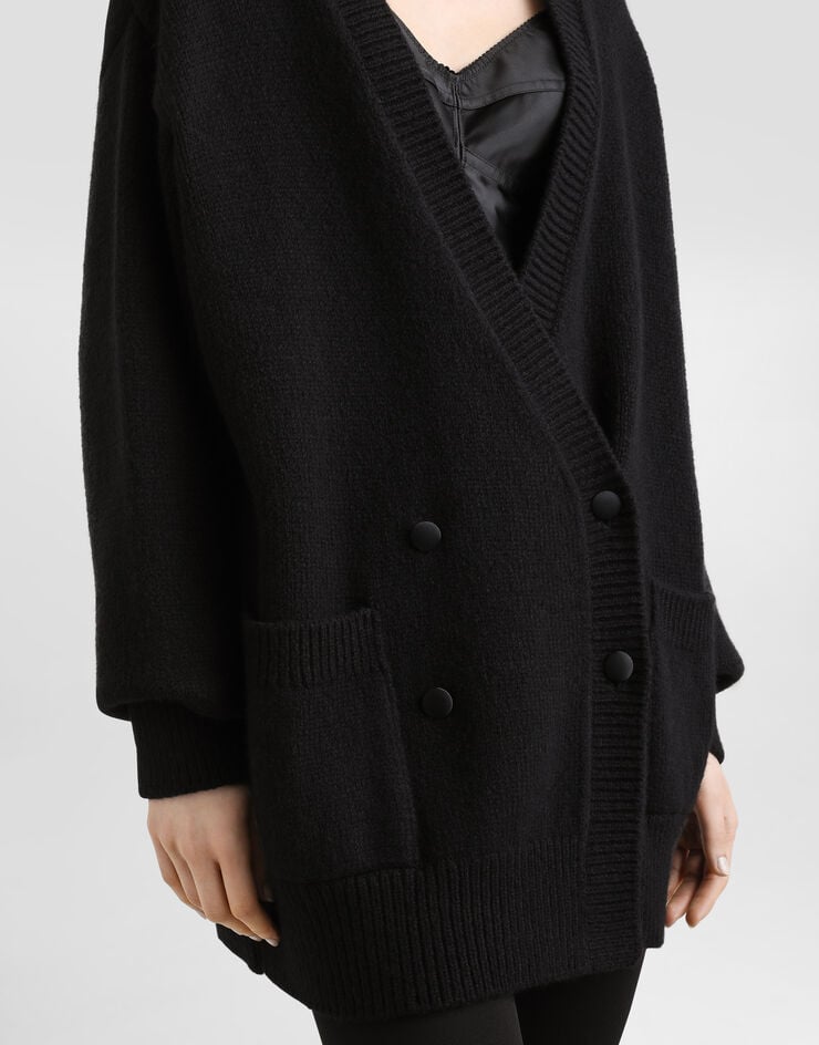 Dolce & Gabbana Cárdigan de botonadura doble de mezcla de cachemira Multicolor FXVB1TJGMAW