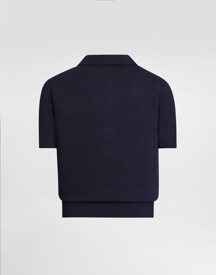 Dolce & Gabbana Polo en mezcla de algodón Blue GXZBHZJGMGX