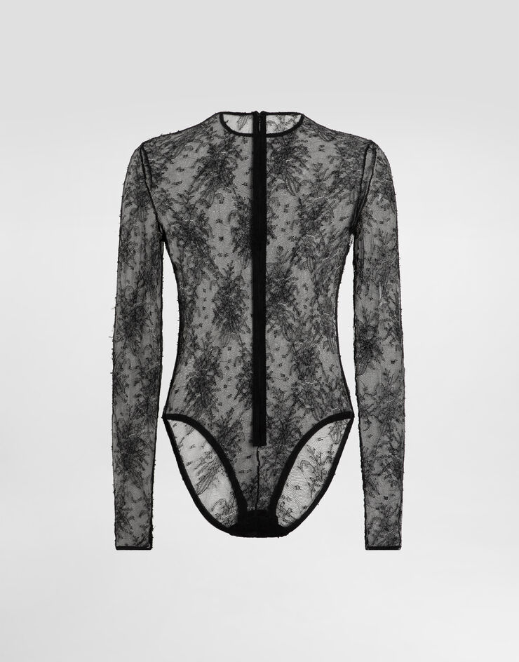 Dolce & Gabbana Chantilly lace bodysuit Black F79BPTFLREX