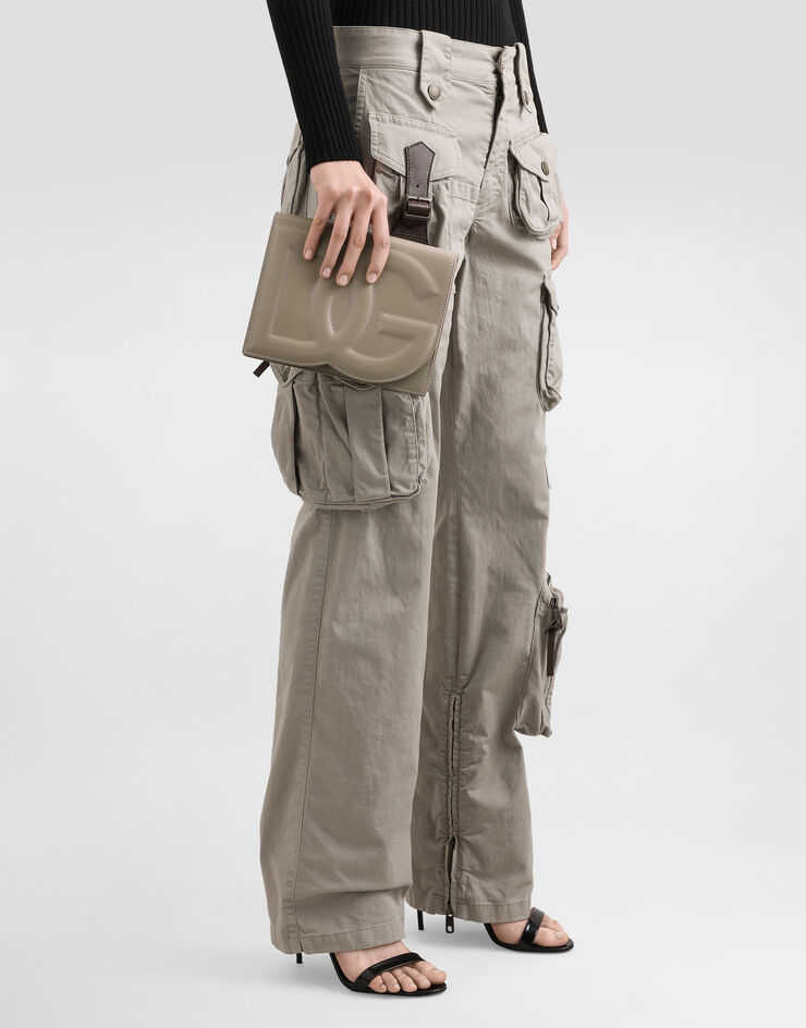 Dolce & Gabbana Calfskin DG Logo crossbody bag Beige BB7287AW576