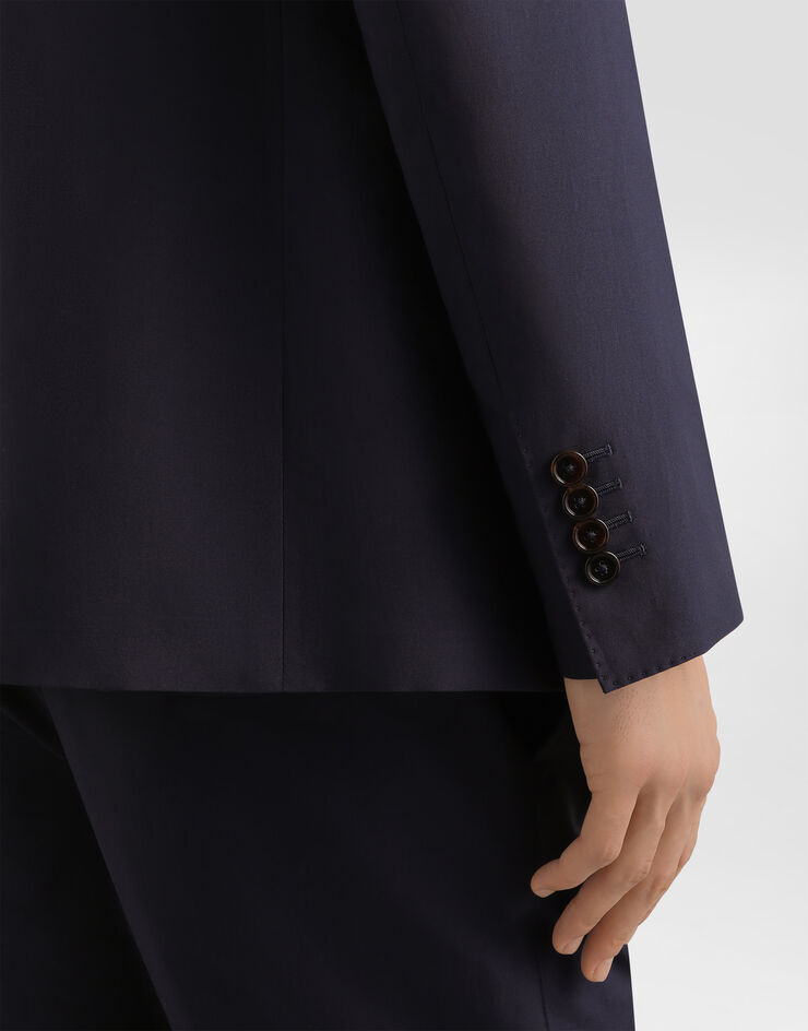 Dolce & Gabbana Single-breasted silk-blend gabardine taormina jacket Blue G2NW0TFUTAX