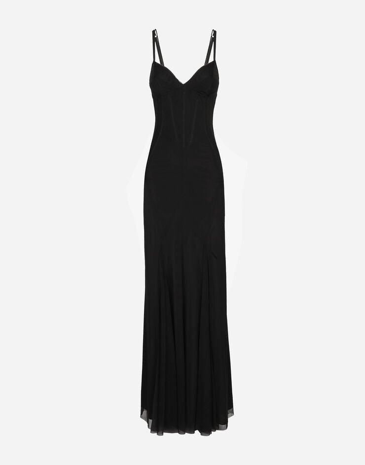 Dolce & Gabbana Long tulle dress Black F6JGWTFLRDA