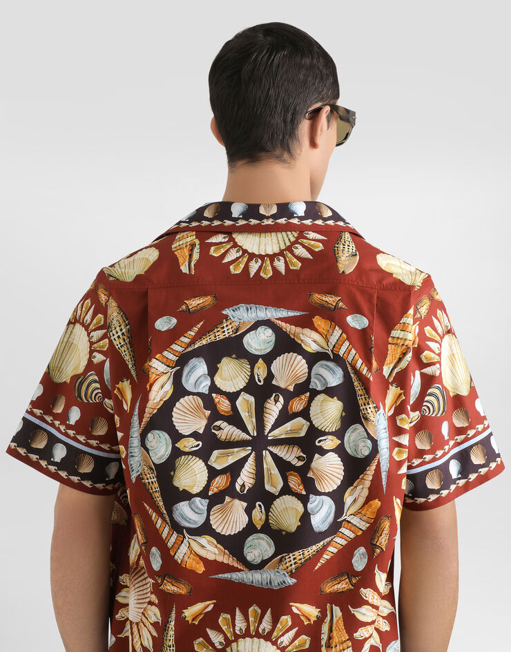 Dolce & Gabbana Printe popeline oversized shirt Multicolor G5NE3TFI5LH