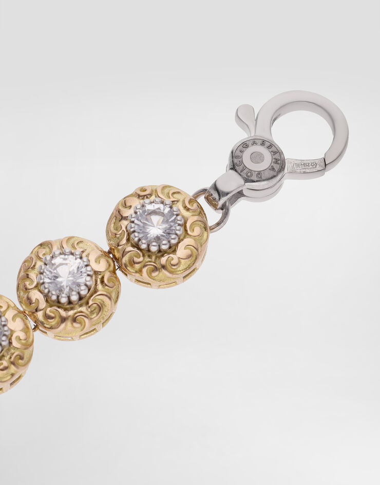 Dolce & Gabbana Eleganza Bracelet 18-carat white and rose gold, garnets, and sapphires White WBSA4GWGAR1