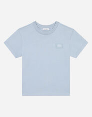 Dolce & Gabbana Jersey T-shirt with logo tag White L5JTAZG7B6N