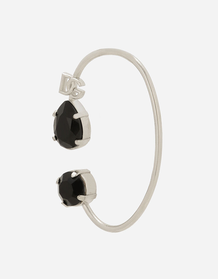 Dolce&Gabbana Single ear cuff with rhinestones and DG logo Multicolore WEP7S4W1111