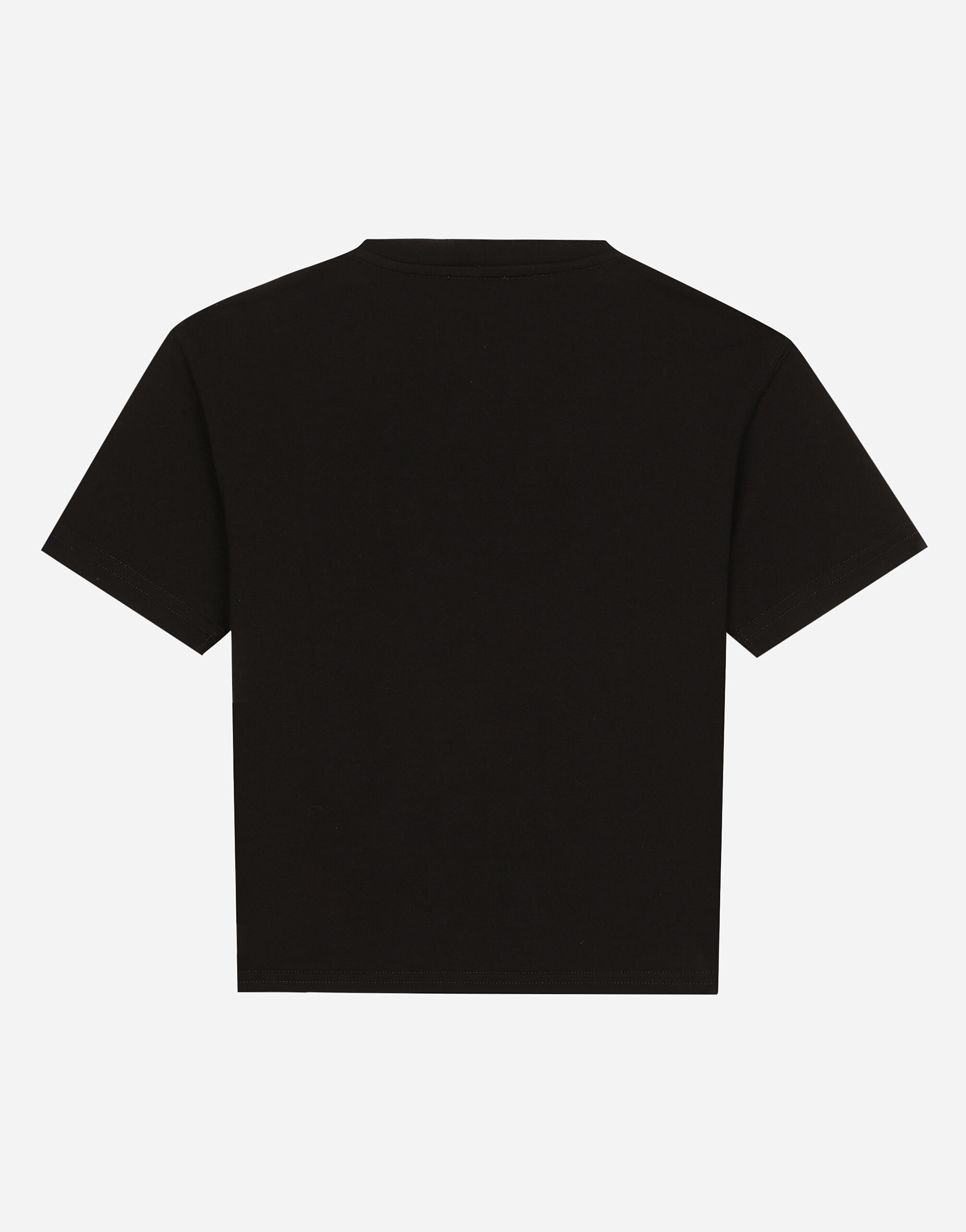 Blackのボーイズ Dolce&Gabbanaロゴ ジャージー Tシャツ
