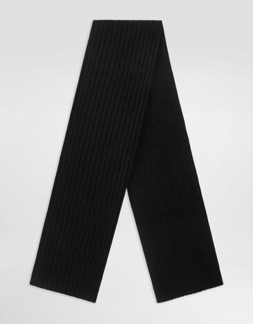 Dolce & Gabbana Cashmere knit scarf Black GX84KTJBW0S