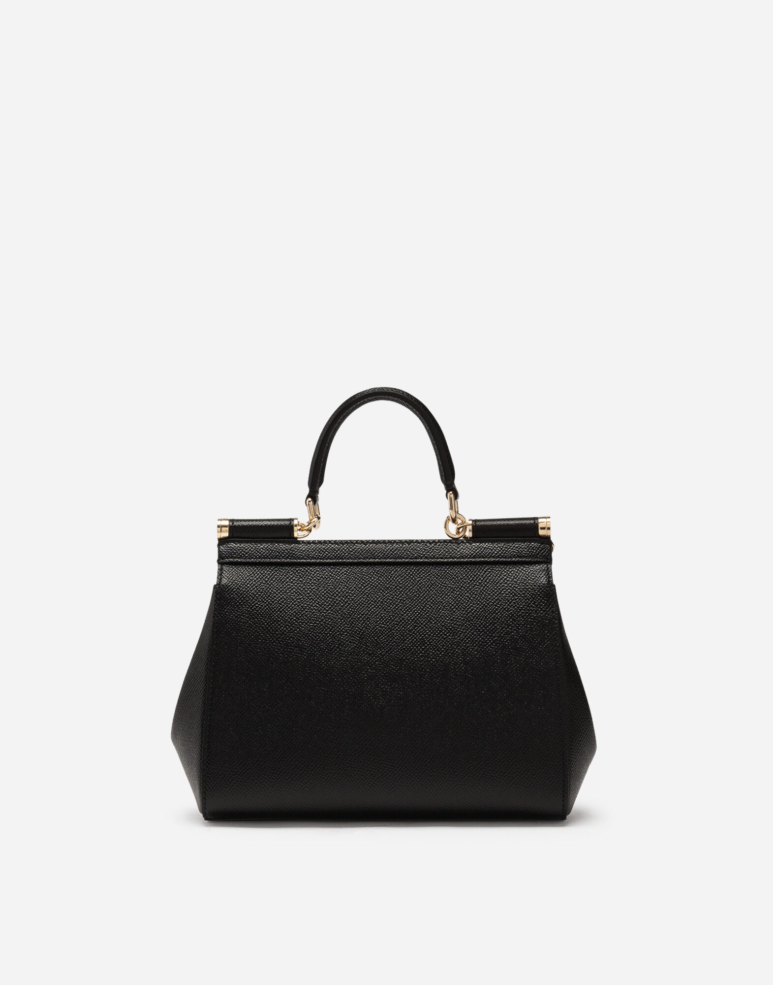 Small dauphine leather Sicily bag in Black for Women Dolce Gabbana