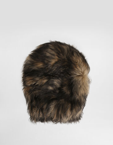 Dolce & Gabbana Lambskin fur hat Brown FH681FFUP96