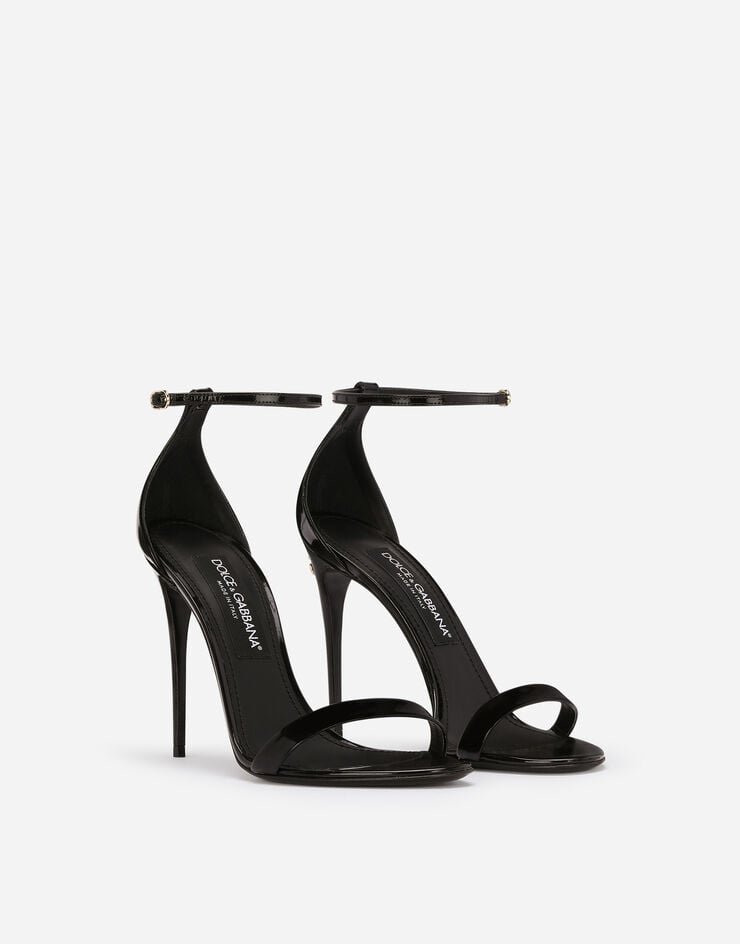 Dolce & Gabbana Polished calfskin sandals Black CR1339A1037