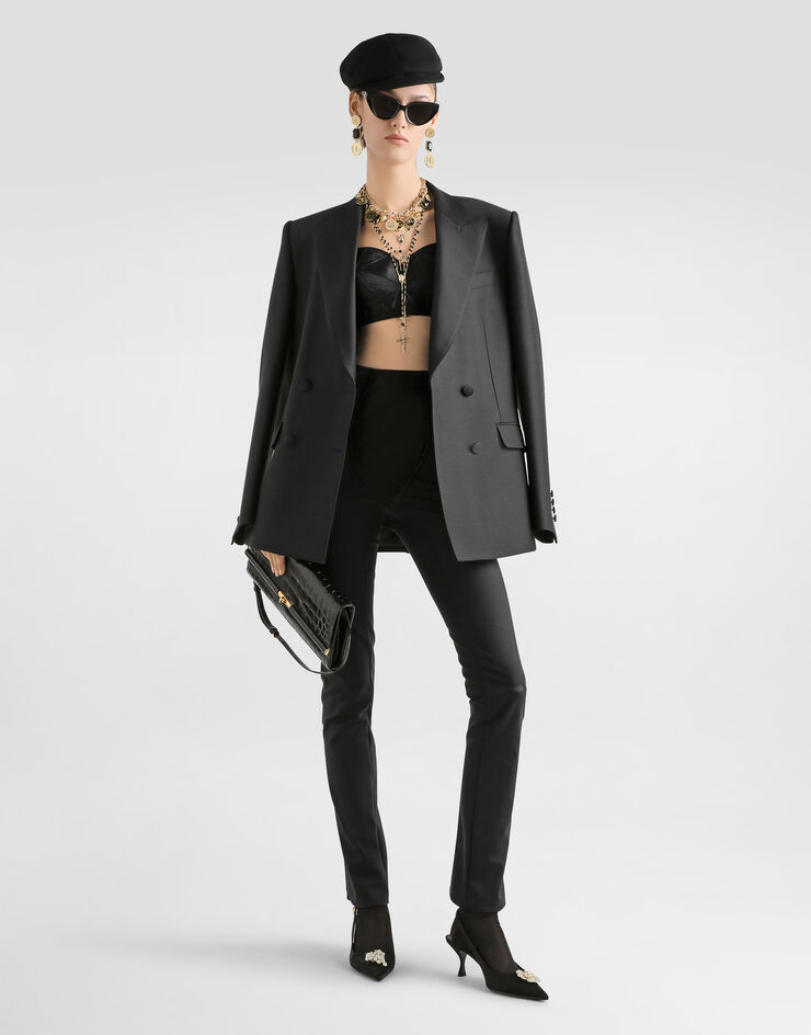 Dolce & Gabbana Stretch satin leggings Black FTCXKTGDCMX
