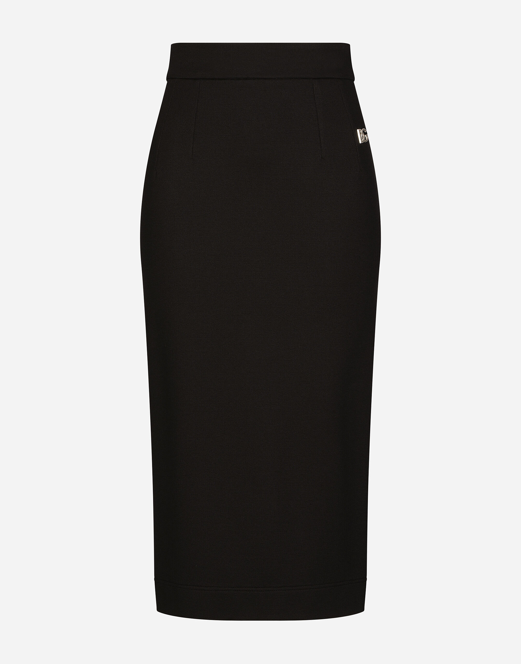 Dolce & Gabbana Milano rib midi skirt Black BI3149A1037