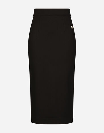 Dolce & Gabbana Milano rib midi skirt Black BI3149A1037