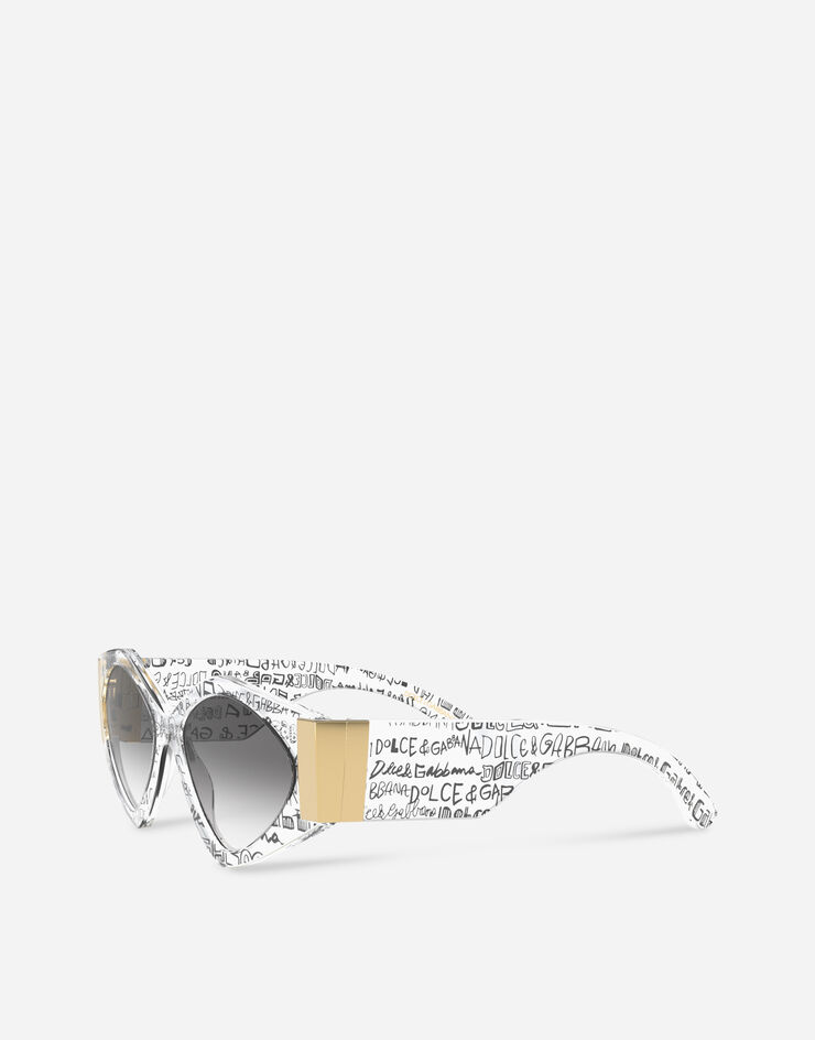 Dolce & Gabbana Modern print graffiti sunglasses Transparent VG4396VP48G