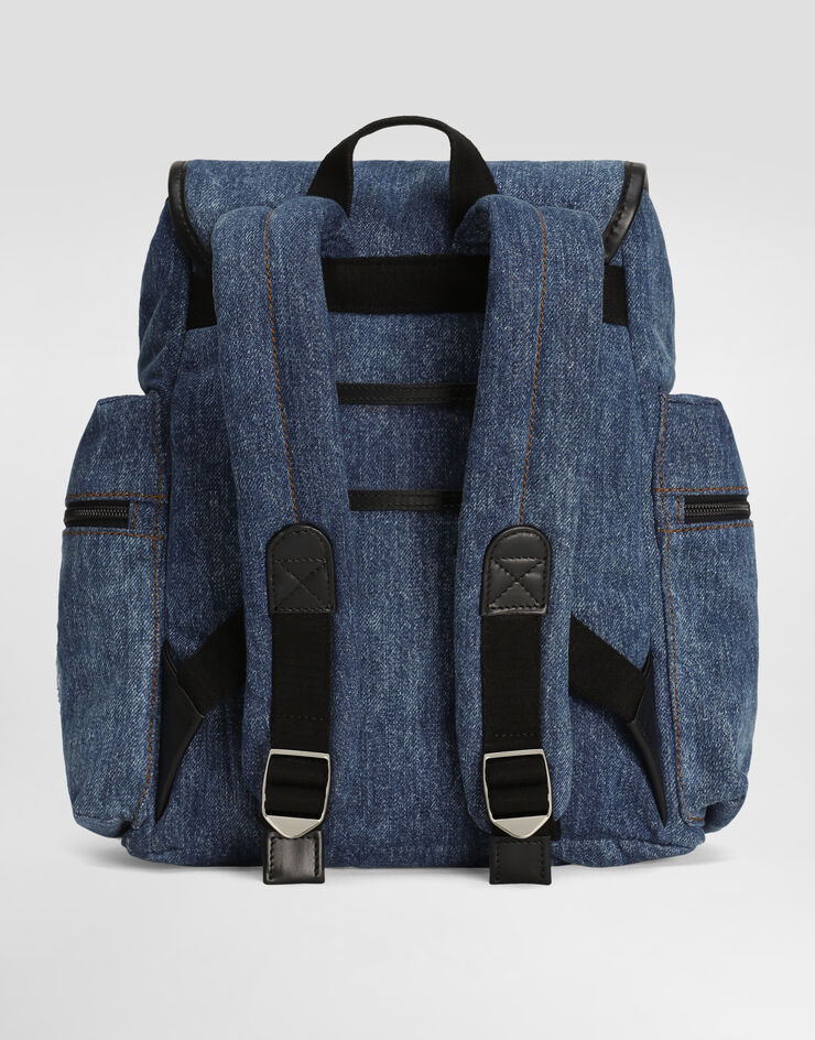 Dolce & Gabbana Mochila vaquera con logotipo DG Multicolor EM0100AD706