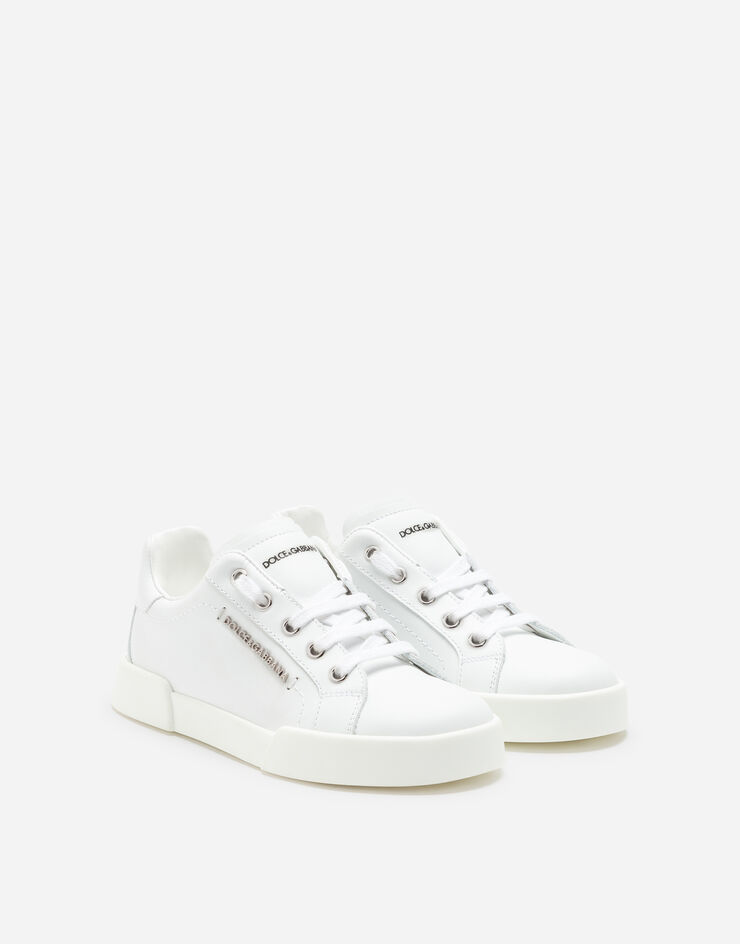 Dolce & Gabbana Calfskin Portofino light sneakers with logo White DA0724A3444