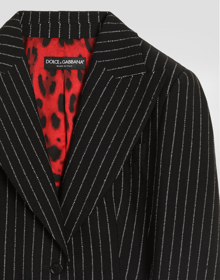 Dolce & Gabbana Turlington single-breasted jacket in pinstripe wool Multicolor F2JBJTFBZAF