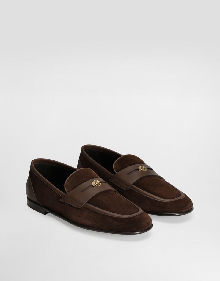 Dolce & Gabbana Split calfskin slipper Brown A50741A0084