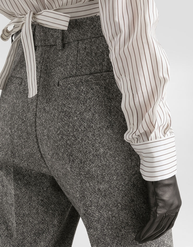 Dolce & Gabbana Hose aus Wolle mit gesprenkeltem Print Mehrfarbig FTAM2TFMBAR