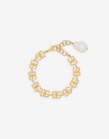 Dolce & Gabbana Bracelet with multiple DG logos Gold BB7544AY828