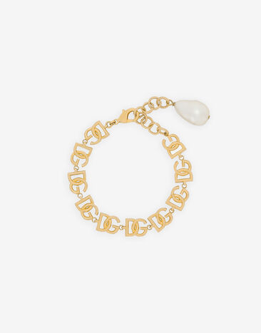 Dolce & Gabbana Bracelet with multiple DG logos White BB7287AW576