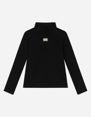 Dolce & Gabbana Interlock T-shirt with logo tag Black L5JTLEG7JJ4