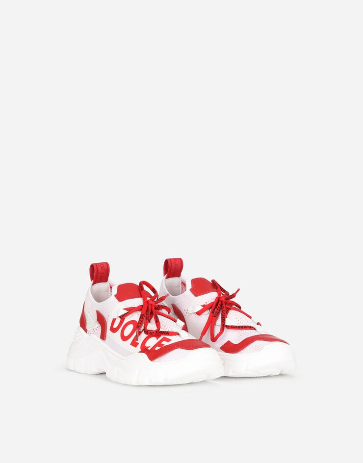 Dolce & Gabbana Stretch knit Daymaster sneakers BLANCO/ROJO DA0978AO262