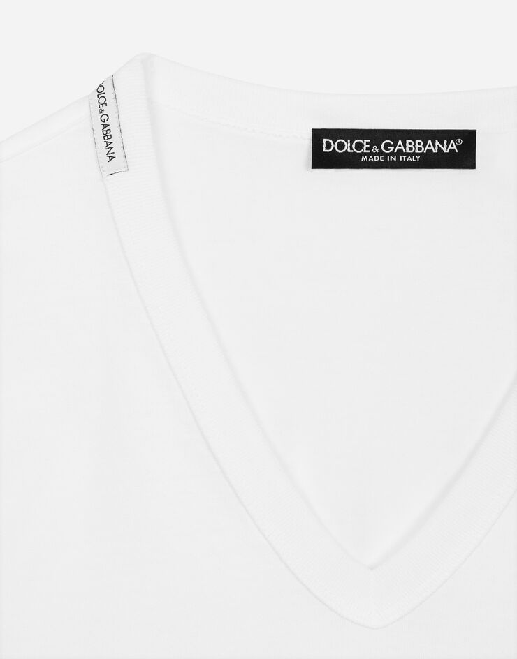 Dolce & Gabbana T-shirt aus baumwolle WEISS G8KG0TFU7EQ