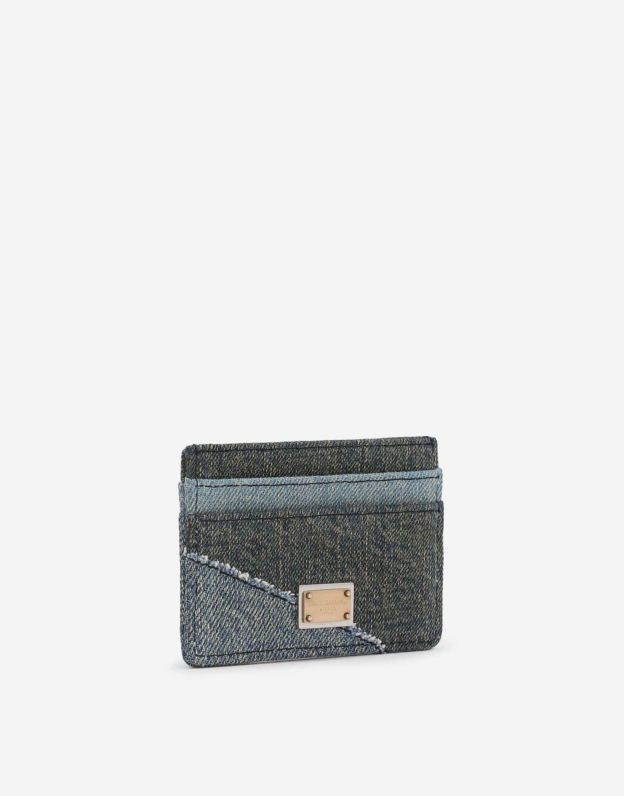 Card holder with tag in Blue for Women Dolce Gabbana US