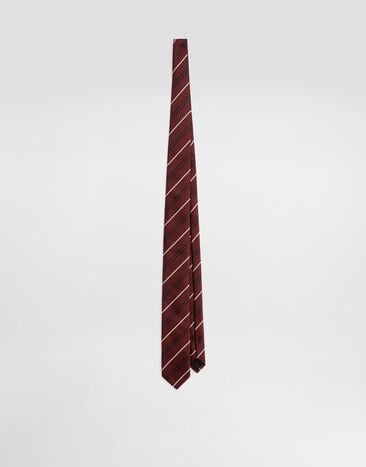 Dolce & Gabbana Striped jacquard tie Multicolor GT149EG0JRY