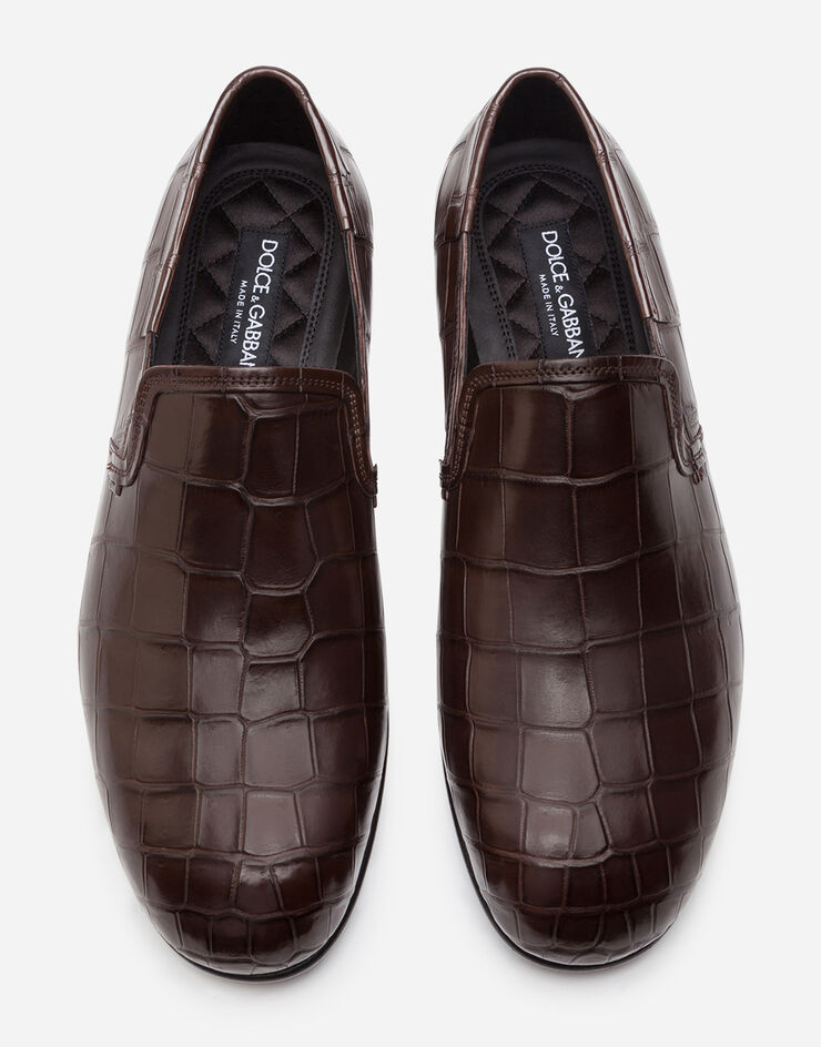 Dolce & Gabbana Slippers en napa de cocodrilo Marrón A50216A2354