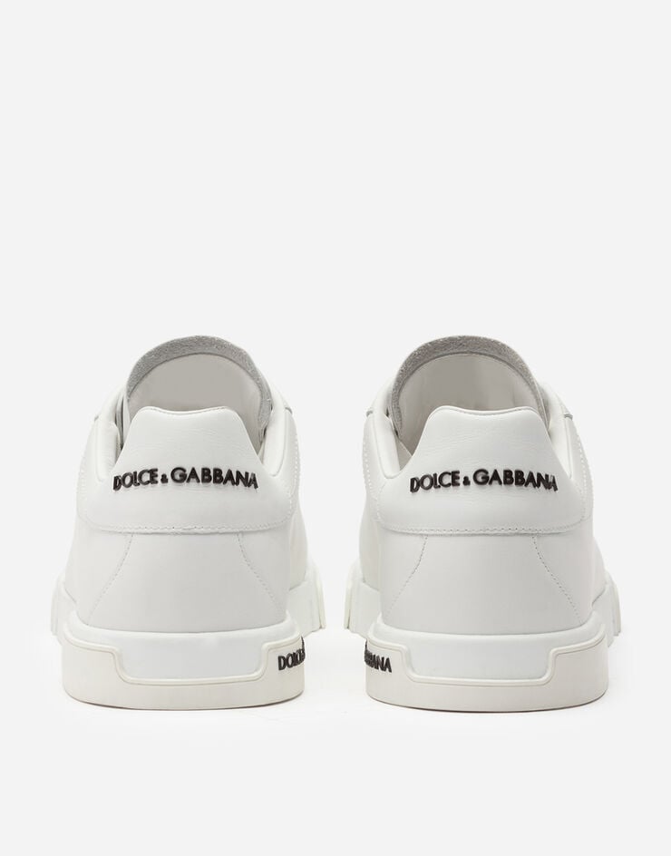Dolce & Gabbana حذاء رياضي بورتوفينو نابا جلد العجل أبيض CS2213AA335