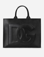 Dolce & Gabbana Large calfskin DG Daily shopper Black BB7337AW576