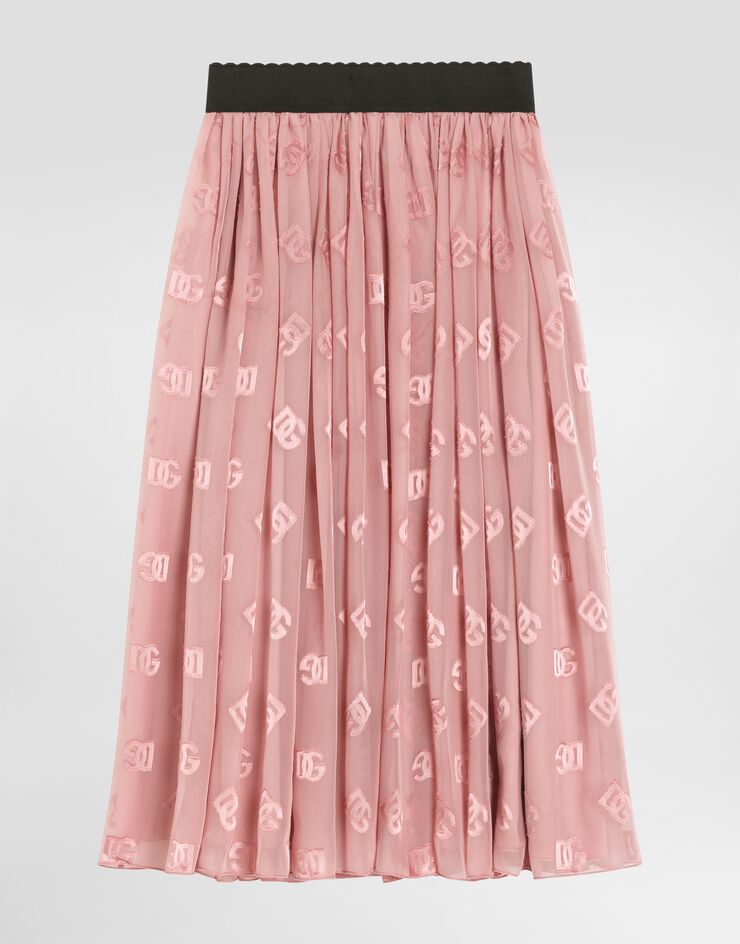 Dolce & Gabbana Jacquardrock mit DG-Logo Rosa L55I48FJTBR