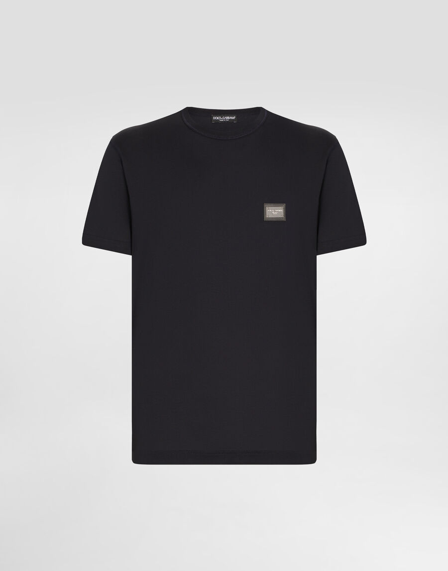 Cotton T-shirt with branded tag