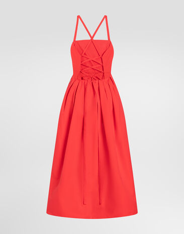 Dolce & Gabbana Vestido corto en algodón Orange F615VTFU62Q